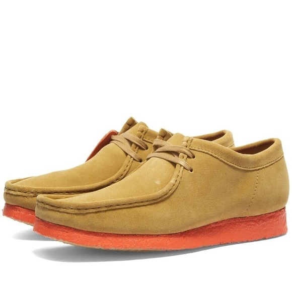 Clarks Other - CLARKS ORIGINALS Wallabee Boots Light Tan Orange New sz 8.5
